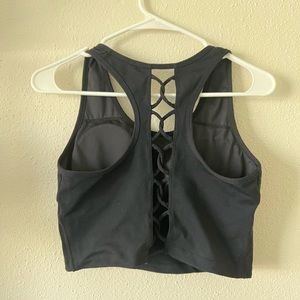 Senita Athletics black Laced Up Crop Top - Size M